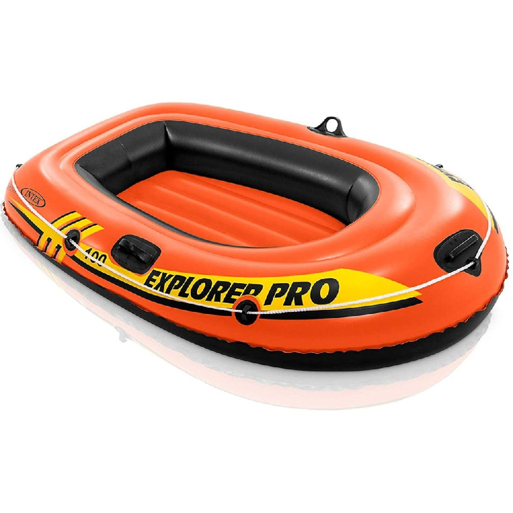 INTEX Explorer Pro 100 Inflatable Boat – Single Person Recreational Rowing Boat with 3 Air Chambers