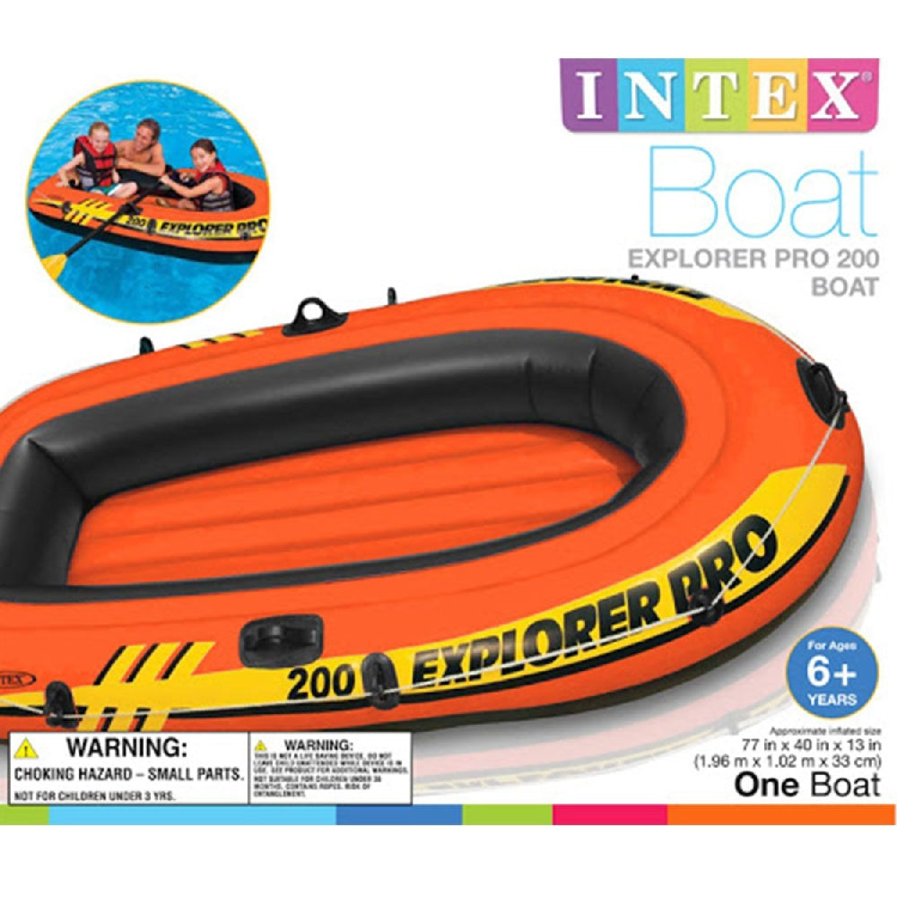 INTEX Explorer Pro 200 Inflatable Boat – 2-Person Durable Rowing Boat for Kids & Small Lakes - Image 4