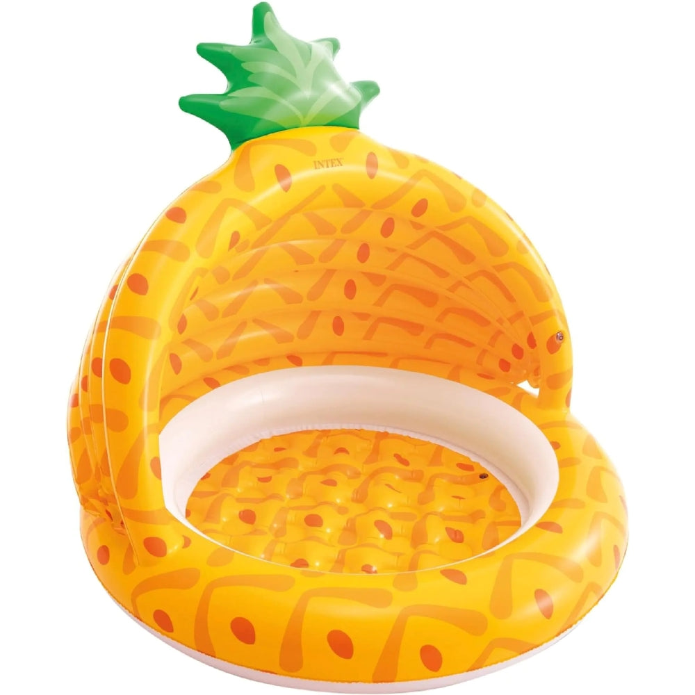 INTEX Pineapple Inflatable Baby Pool – Cheerful Fruit-Themed Toddler Pool with Padded Comfort Floor