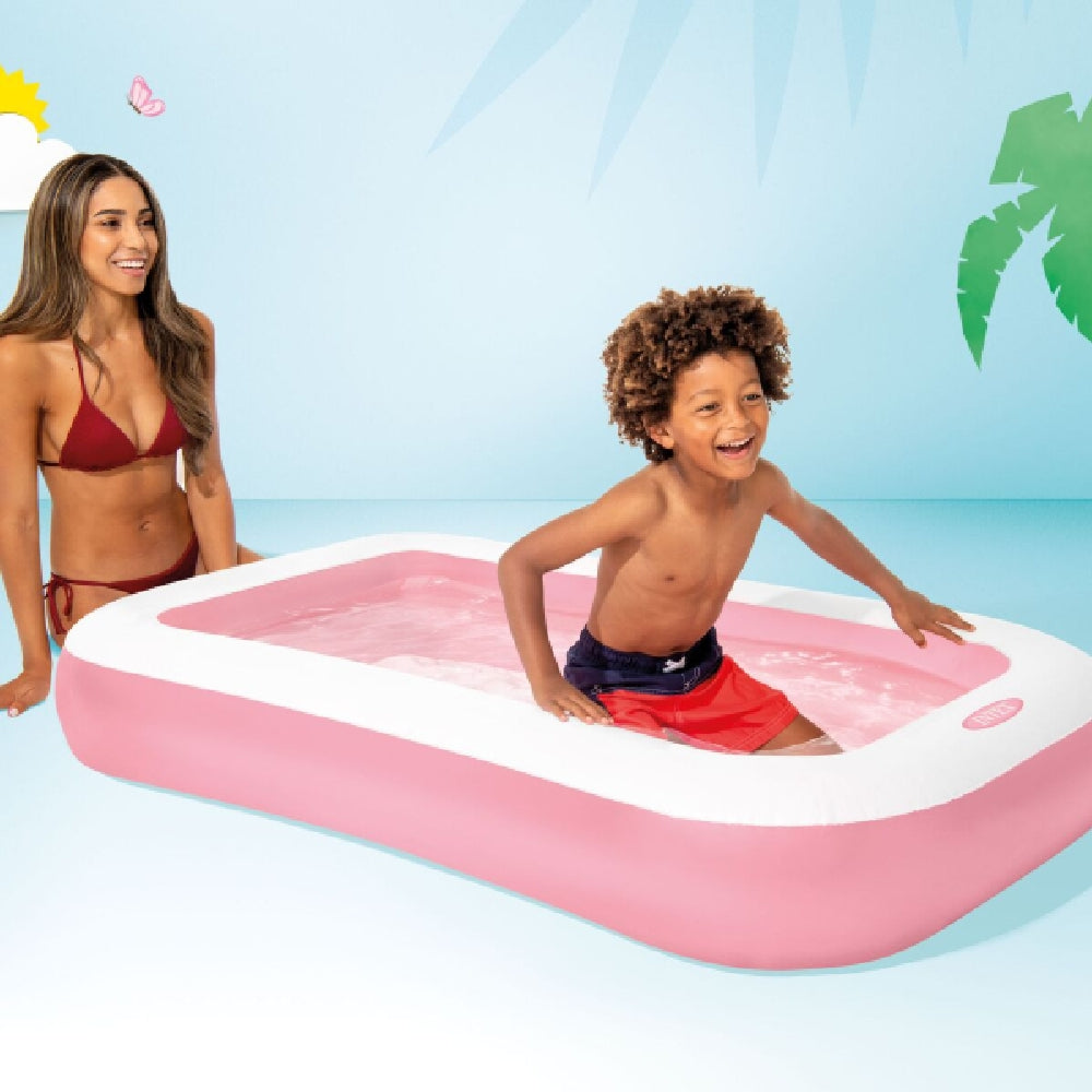 INTEX Rectangular Inflatable Family Splash Pool – Durable Wide-Wall Wading Pool for Backyard Play - Image 3