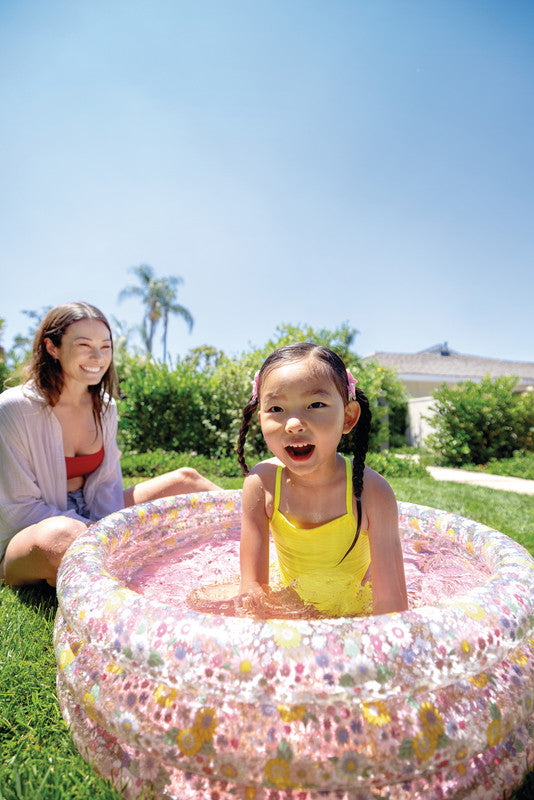 INTEX Sweet Blossom Inflatable Baby Pool – Floral Patterned Toddler Wading Pool with Padded Comfort Floor - Image 3