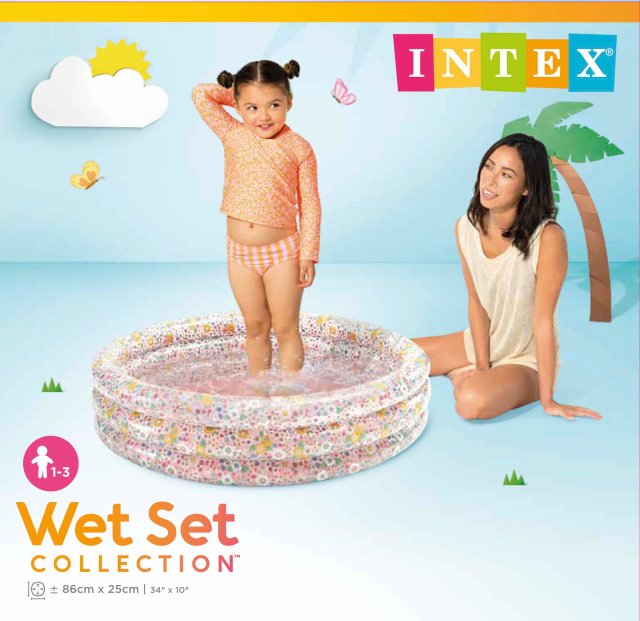 INTEX Sweet Blossom Inflatable Baby Pool – Floral Patterned Toddler Wading Pool with Padded Comfort Floor - Image 7