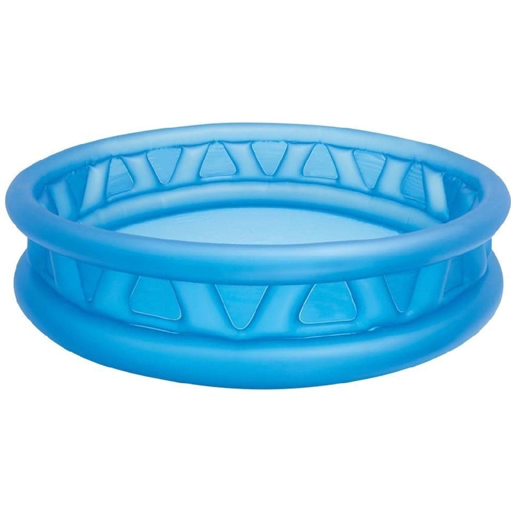 INTEX Soft-Side Inflatable Toddler Pool – 3-Ring Padded Wall Pool for Safe Backyard Water Play
