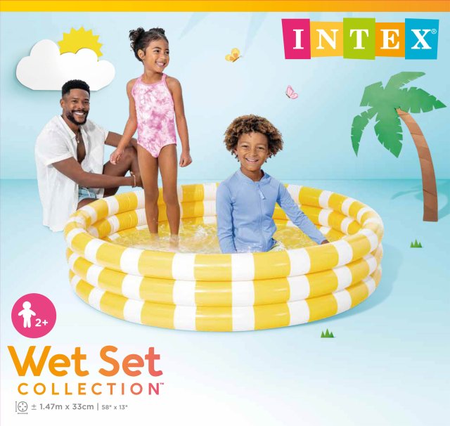 INTEX Zesty Lemon Inflatable Pool – Realistic Citrus Graphic 3-Ring Wading Pool for Refreshing Summer Fun - Image 3