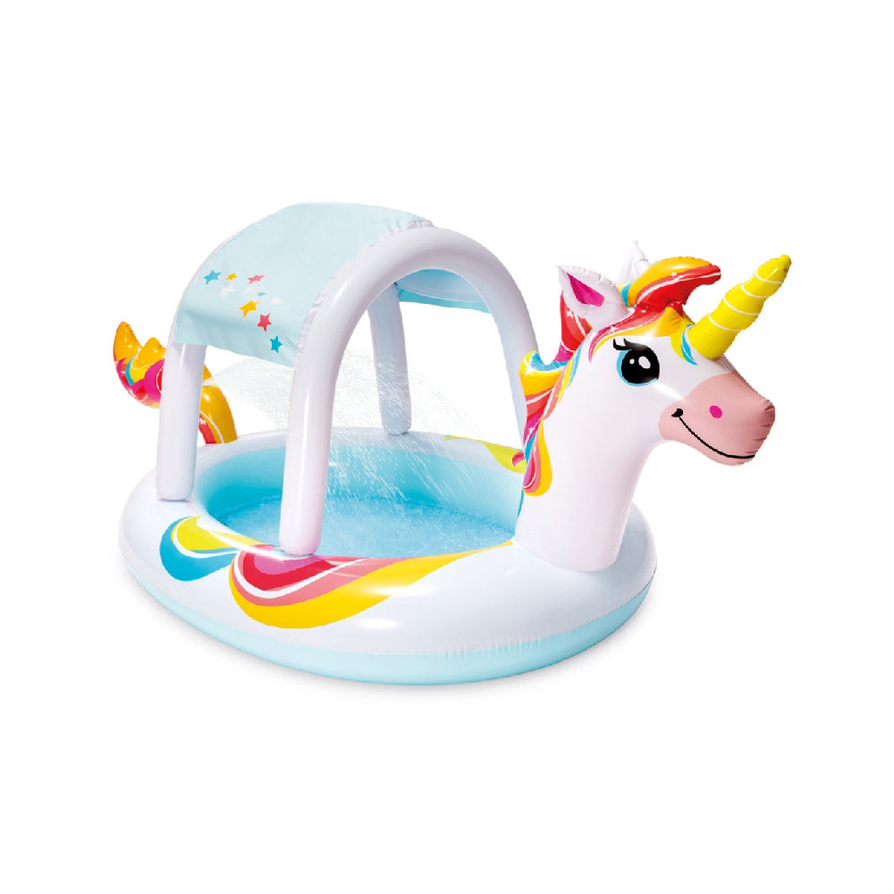 INTEX Inflatable Unicorn Spray Pool – Whimsical Backyard Toddler Pool with Built-in Water Sprayer - Image 2
