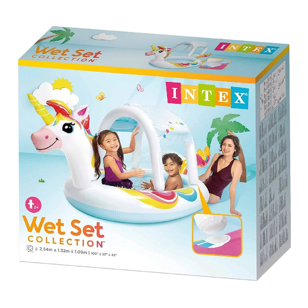 INTEX Inflatable Unicorn Spray Pool – Whimsical Backyard Toddler Pool with Built-in Water Sprayer - Image 4