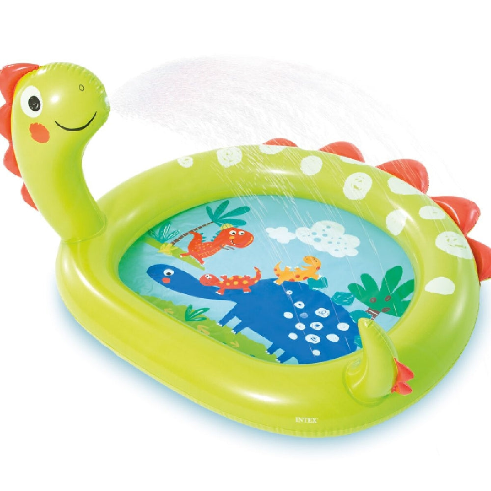 INTEX Inflatable Dinosaur Spray Pool – Prehistoric Splash Pad with Built-in Water Sprayer and Padded Floor - Image 2