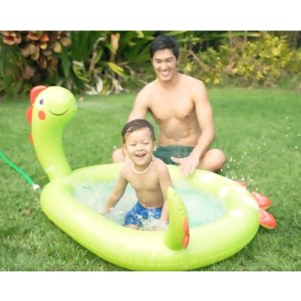 INTEX Inflatable Dinosaur Spray Pool – Prehistoric Splash Pad with Built-in Water Sprayer and Padded Floor - Image 3