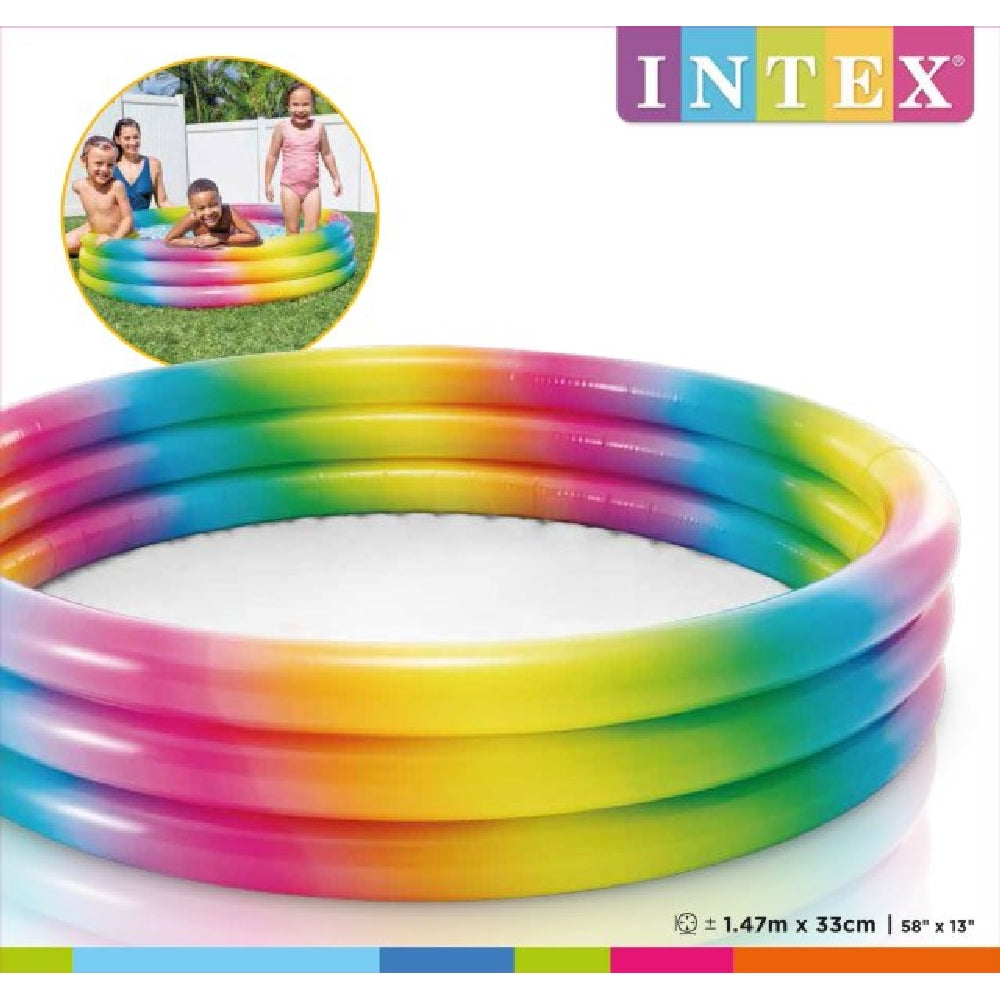 INTEX Wild Geometry 3-Ring Inflatable Pool – Vibrant Colorful Patterned Backyard Splash Pool for Toddlers - Image 6