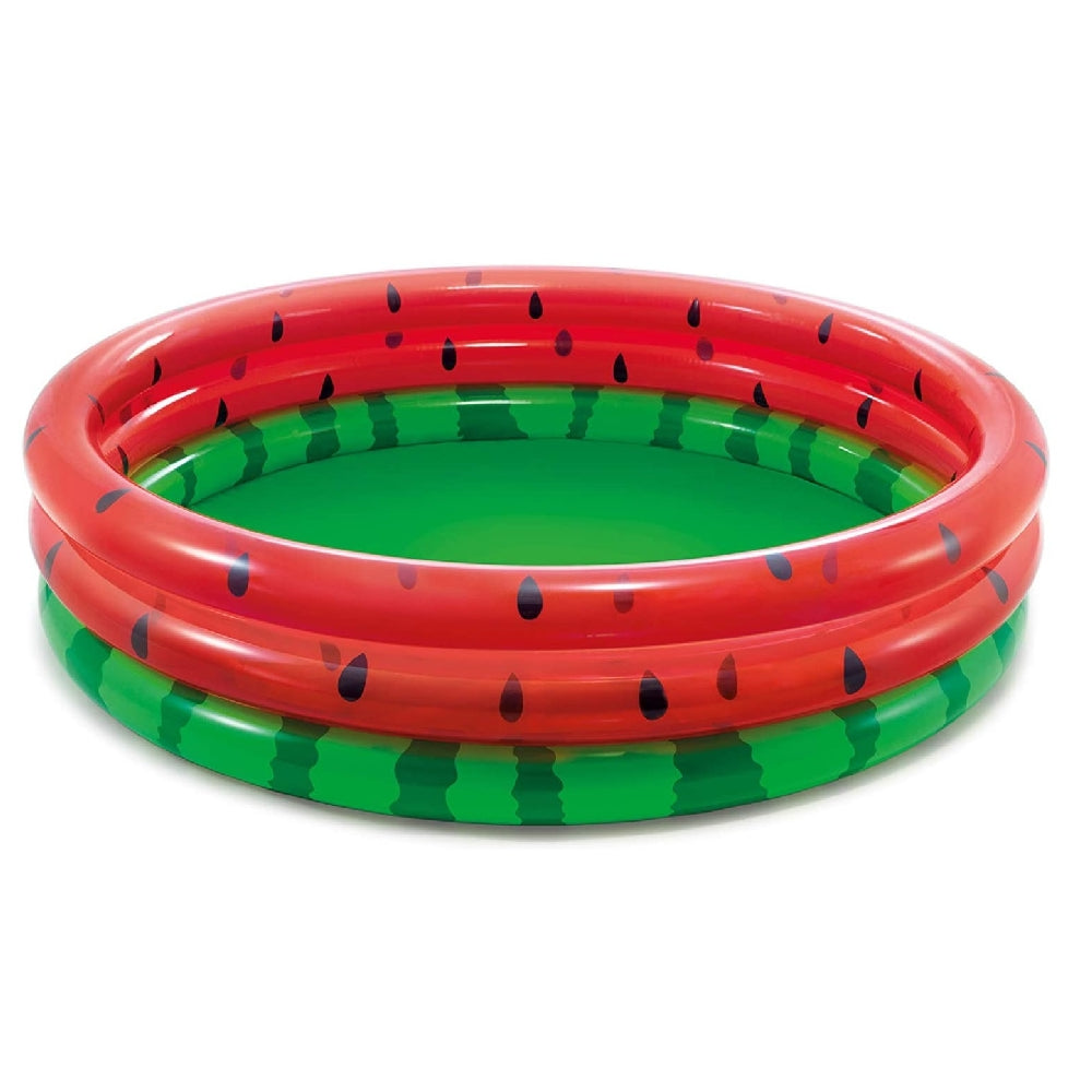 INTEX Watermelon 3-Ring Inflatable Pool – Realistic Fruit Graphic Wading Pool for Kids - Image 2