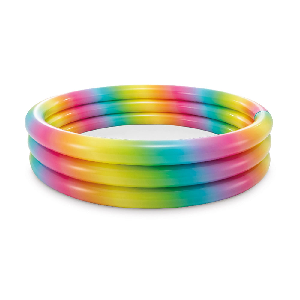 INTEX Wild Geometry 3-Ring Swimming Pool – Vibrant Patterned Inflatable Backyard Pool for Kids - Image 2