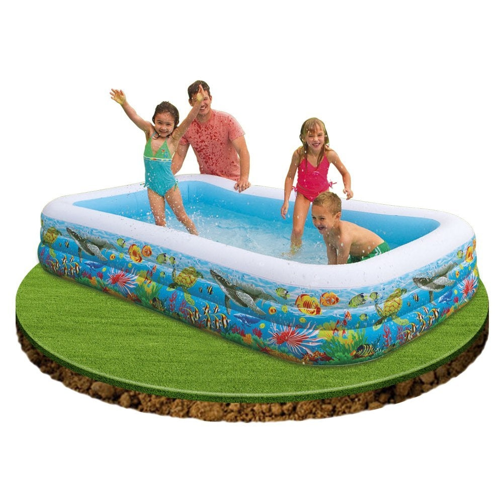 INTEX Tropical Reef Family Inflatable Pool – Extra-Large 10ft Backyard Splash Pool with Colorful Sea Life Art - Image 2