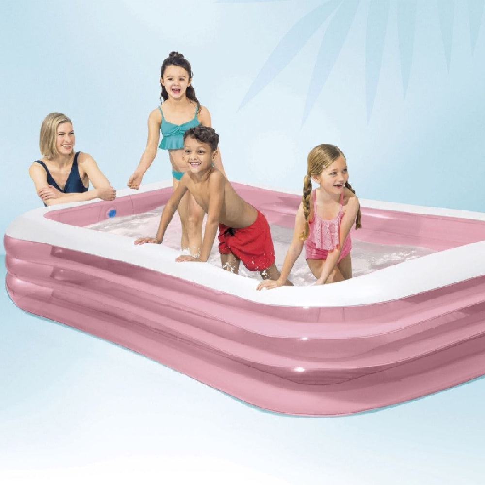 INTEX 10ft Rectangular Swim Center Family Pool – Extra-Wide Sidewalls for Durable Backyard Fun - Image 3