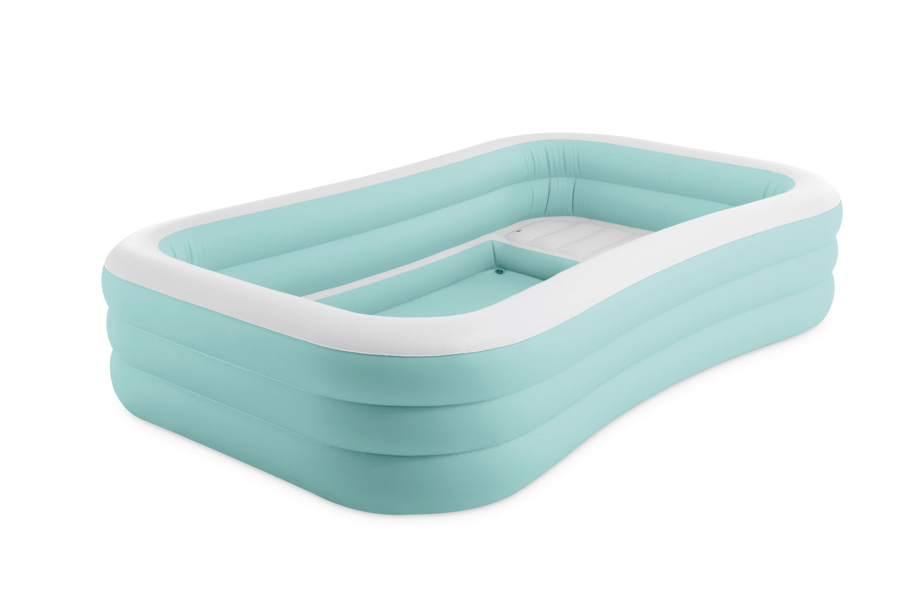 INTEX Swim Center Family Lounge Pool – 7.5ft Inflatable Pool with Built-in Bench Seating & Cup Holders