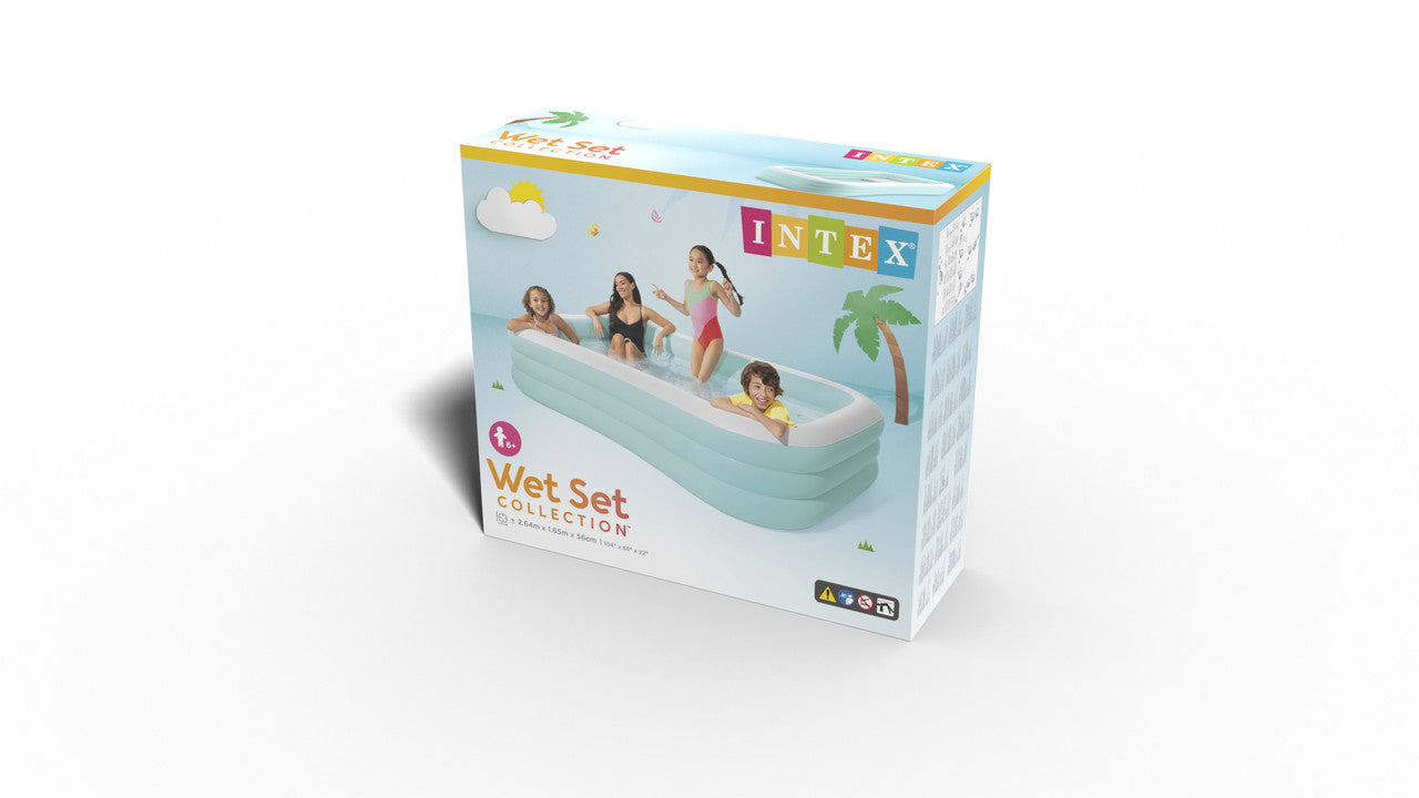 INTEX Swim Center Family Lounge Pool – 7.5ft Inflatable Pool with Built-in Bench Seating & Cup Holders - Image 7