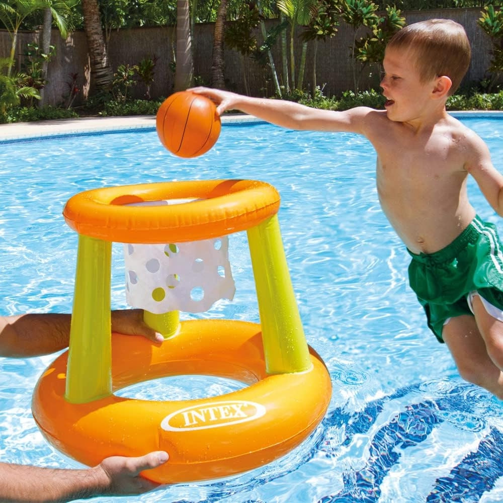 INTEX Floating Hoops Inflatable Basketball Game – Water-Based Sports Set with Net and Inflatable Ball - Image 2