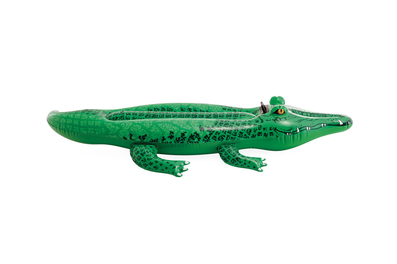 INTEX Gator Ride-On Inflatable Float – Realistic Crocodile Graphics with Heavy-Duty Safety Handles - Image 2