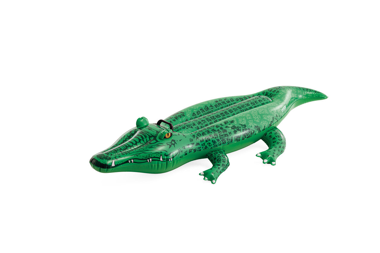 INTEX Gator Ride-On Inflatable Float – Realistic Crocodile Graphics with Heavy-Duty Safety Handles