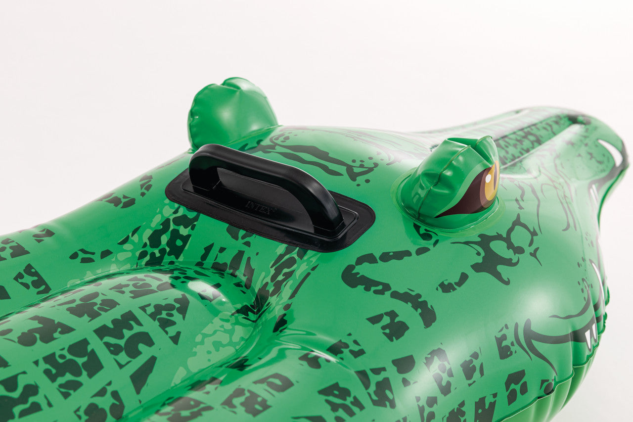 INTEX Gator Ride-On Inflatable Float – Realistic Crocodile Graphics with Heavy-Duty Safety Handles - Image 3