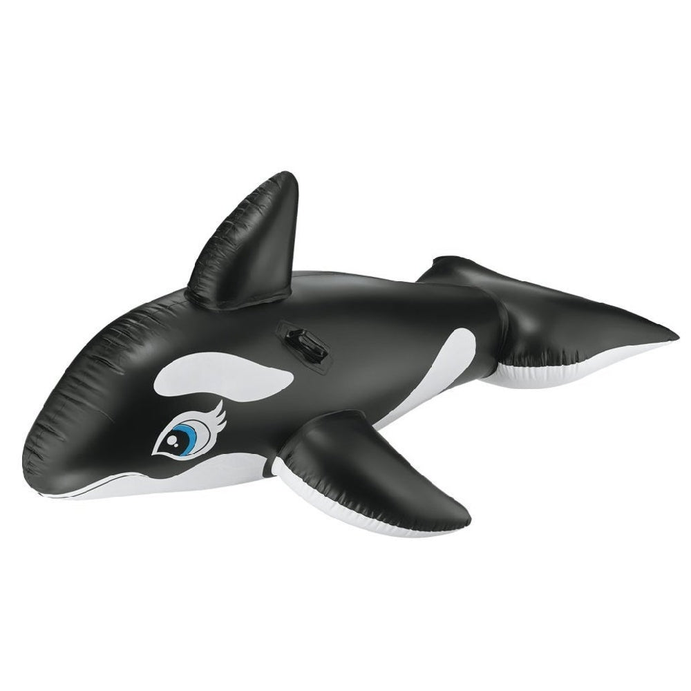 INTEX Blue Whale Ride-On Pool Float – Realistic 3D Whale Inflatable with Sturdy Stability Handles