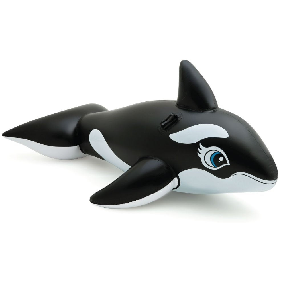 INTEX Blue Whale Ride-On Pool Float – Realistic 3D Whale Inflatable with Sturdy Stability Handles - Image 2