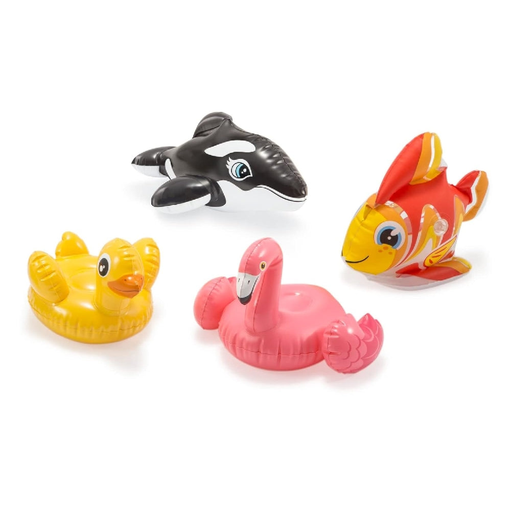 INTEX Puff 'N Play Inflatable Water Friends – Whimsical Animal Shapes for Bathtub & Wading Pool Fun