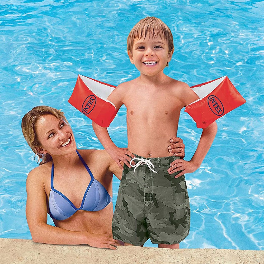 INTEX Super Trainer Arm Bands – Deluxe Double-Chamber Inflatable Water Wings for High-Buoyancy Support - Image 4