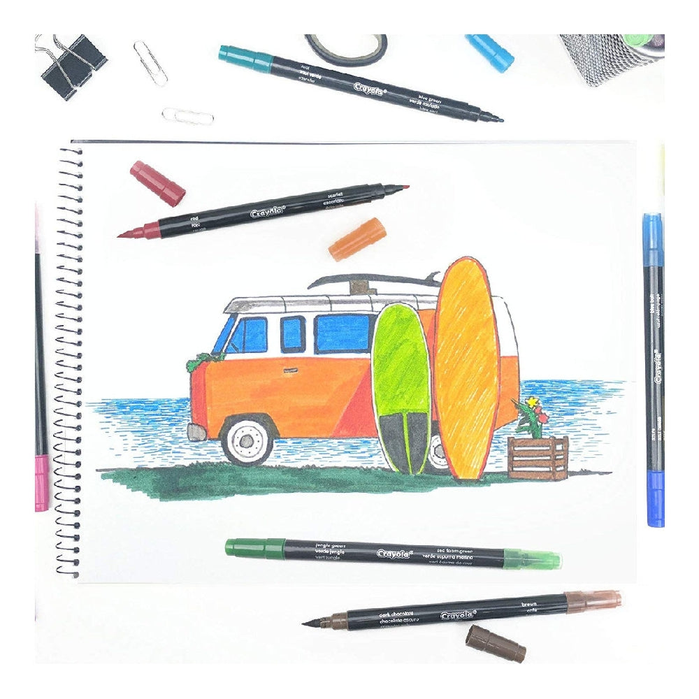 CRAYOLA LLC Crayola Signature Brush & Detail Dual-Tip Markers Unisex, 9+ Years, Pack of 16 - Image 6