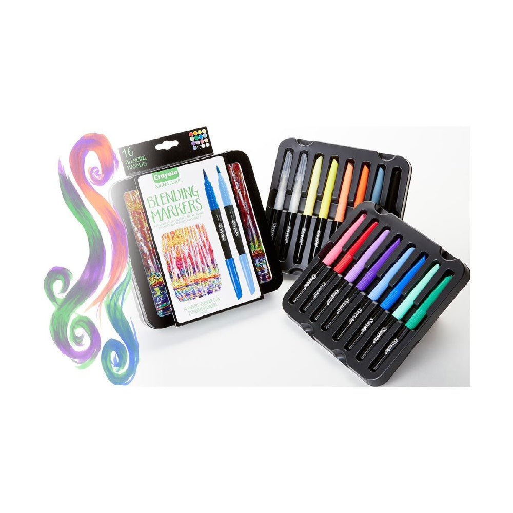 CRAYOLA LLC Crayola Signature Blending Markers with Tin Unisex, 9+ Years, Pack of 16