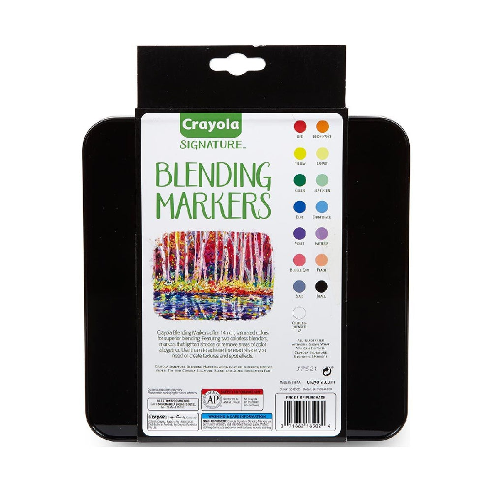 CRAYOLA LLC Crayola Signature Blending Markers with Tin Unisex, 9+ Years, Pack of 16 - Image 4
