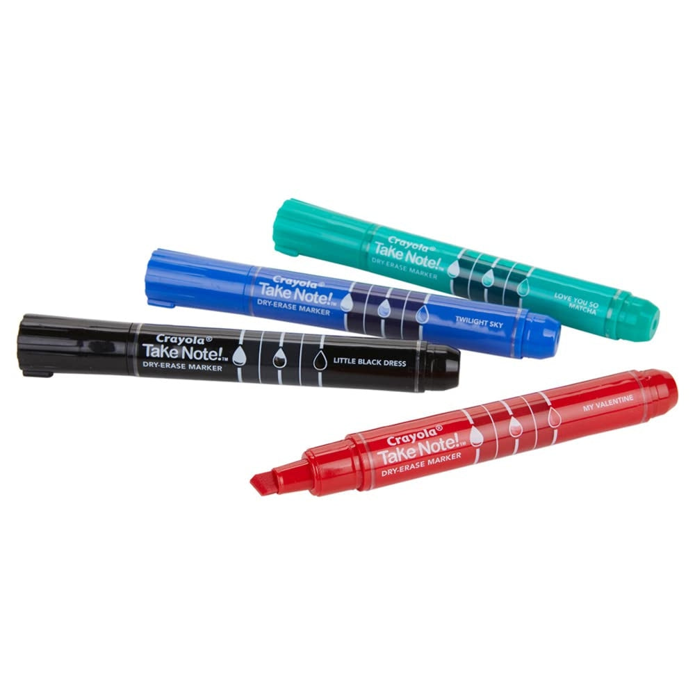 CRAYOLA LLC Crayola Take Note Chisel Tip Dry Erase Markers Unisex, 10+ Years, Pack of 4 - Image 2