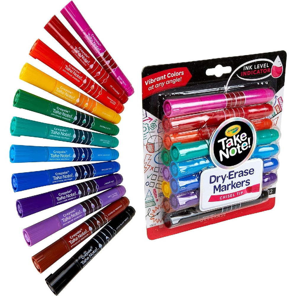 CRAYOLA LLC Crayola Take Note Dry Erase Markers Unisex, 10+ Years, Pack of 12 - Image 2