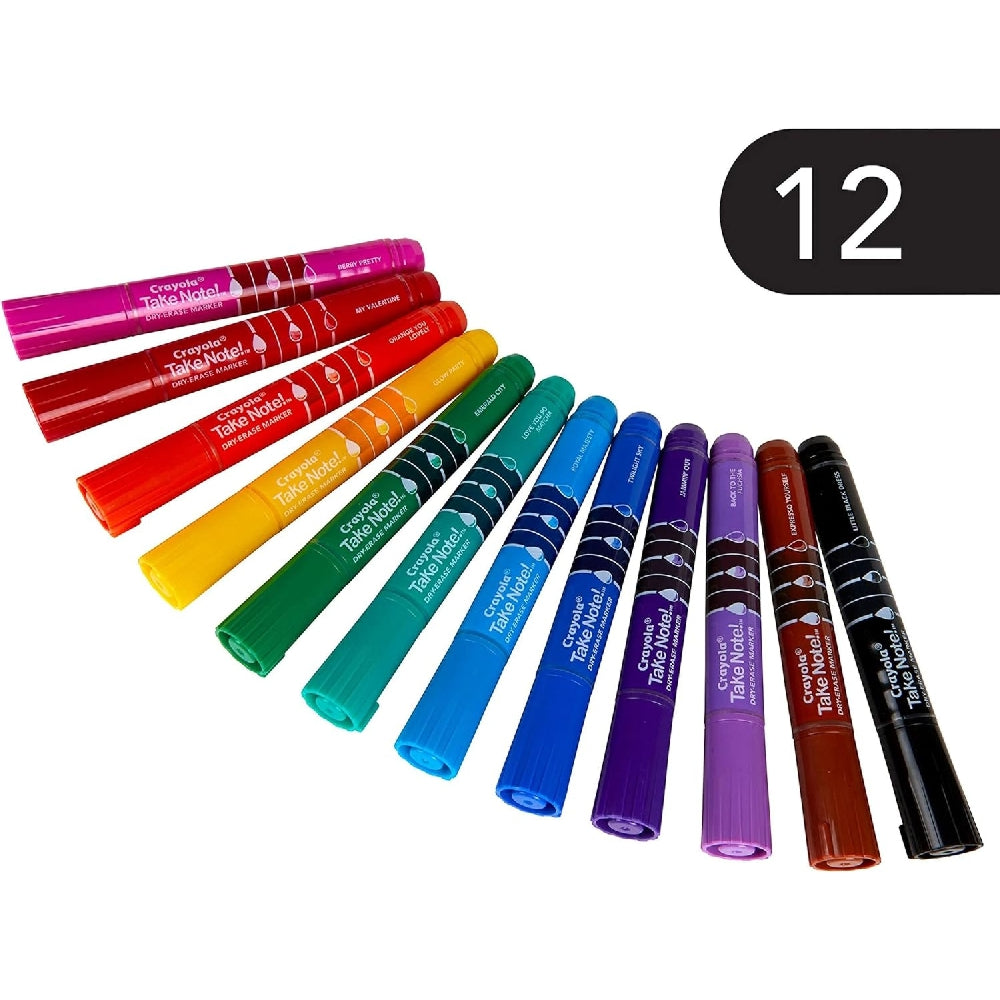 CRAYOLA LLC Crayola Take Note Dry Erase Markers Unisex, 10+ Years, Pack of 12 - Image 3