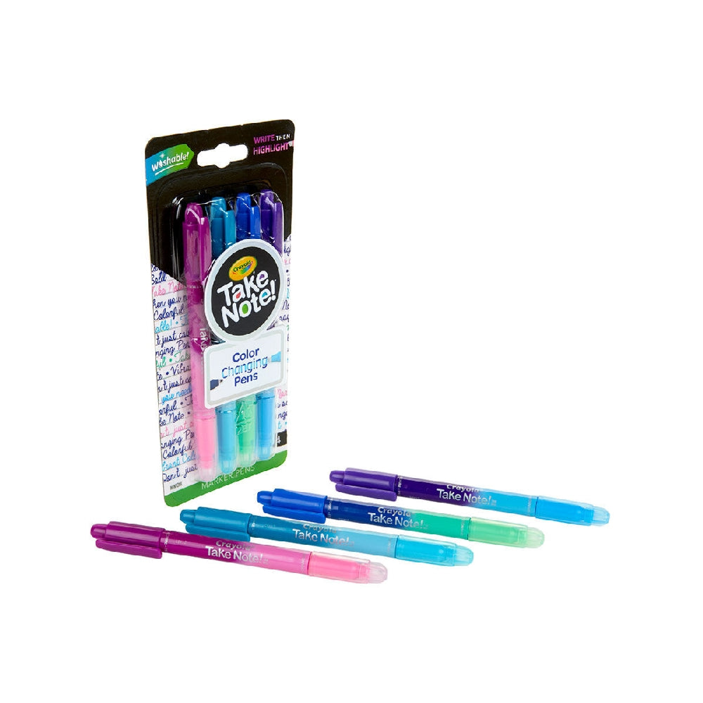 CRAYOLA LLC Crayola Take Note Dual Ended Colour Changing Pens Unisex, 11-12 Years, Pack of 4 - Image 2