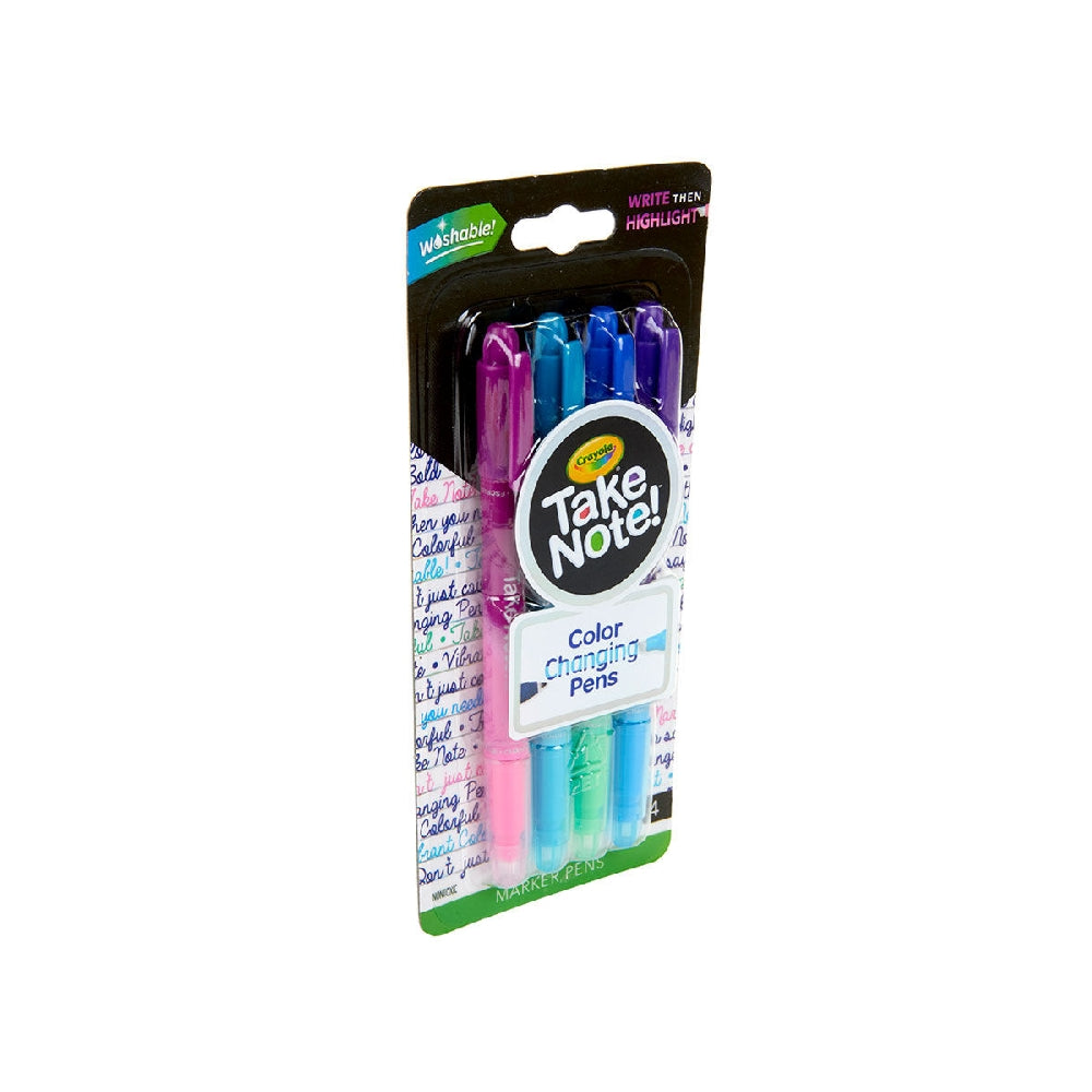 CRAYOLA LLC Crayola Take Note Dual Ended Colour Changing Pens Unisex, 11-12 Years, Pack of 4 - Image 4
