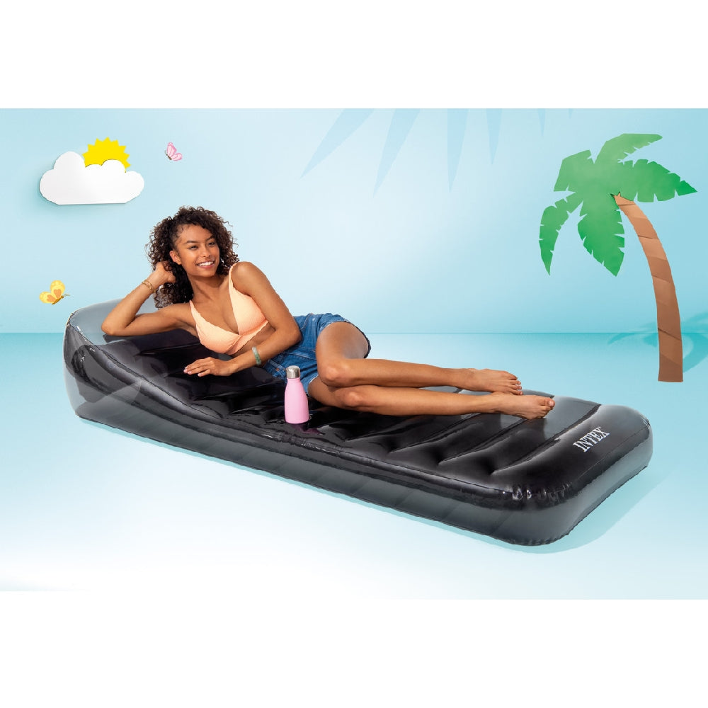 INTEX Deluxe Inflatable Camping Mattress – Flocked Top Waterproof Outdoor Bed for Portable Sleeping Comfort - Image 4