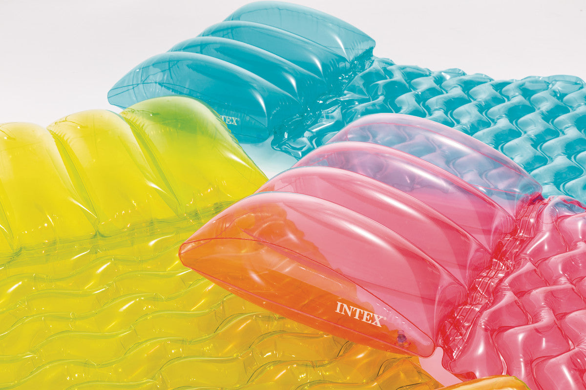 INTEX Transparent Water Hammock Mattress – Ergonomic Mesh Bottom Inflatable Pool Lounge with Headrest (13+) - Image 2