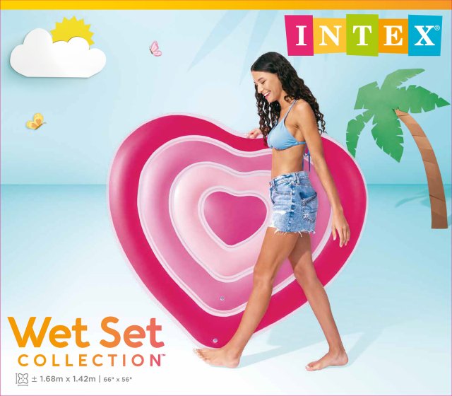 INTEX Sweetheart Inflatable Pool Float – Romantic Heart-Shaped Red Swim Ring for Pool and Beach - Image 3