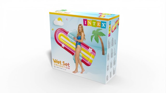INTEX Rainbow Cloud Inflatable Floating Mat – Vibrant Multicolor Summer Water Lounge for Kids - Image 4