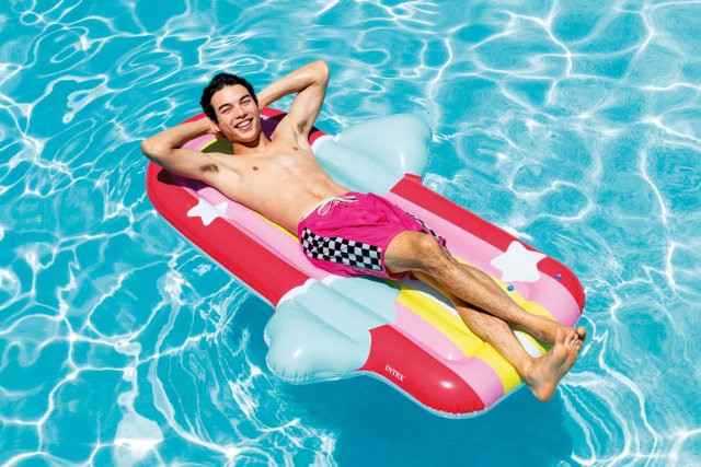 INTEX Rainbow Cloud Inflatable Floating Mat – Vibrant Multicolor Summer Water Lounge for Kids - Image 2
