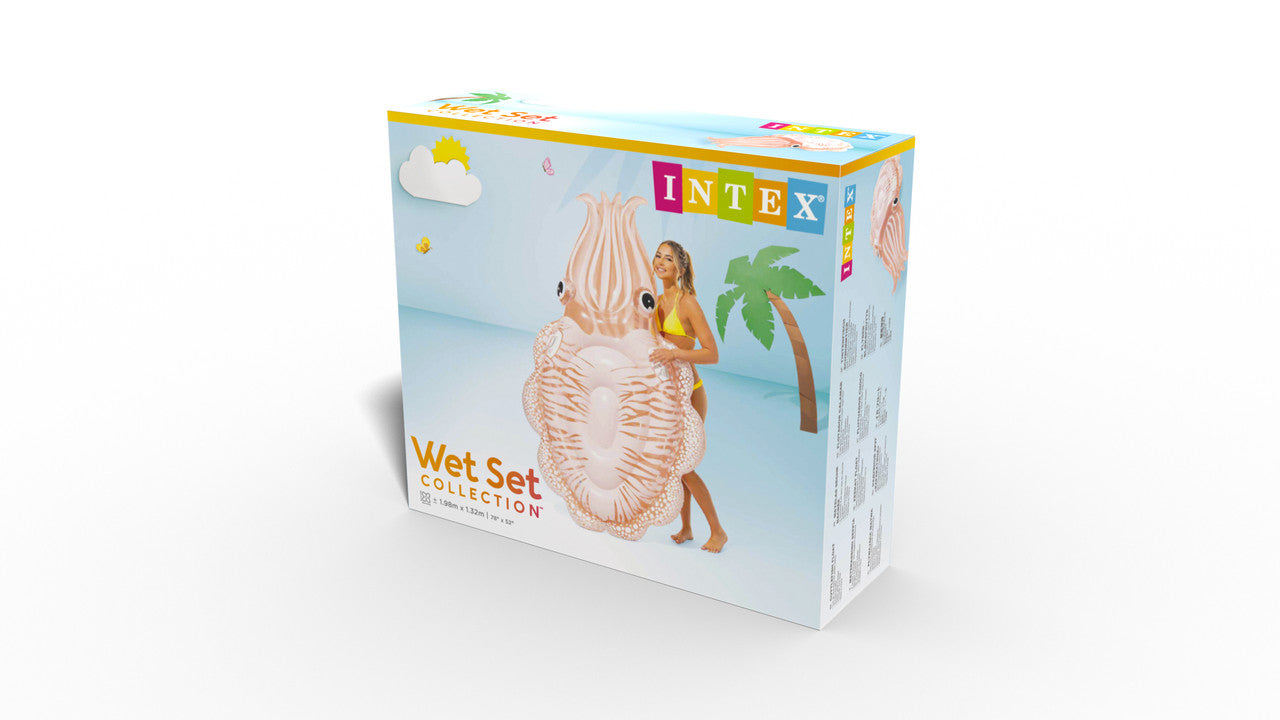 INTEX Cuttlefish Inflatable Pool Float – Unique 3D Sea Creature Water Toy with Dual Stability Handles - Image 5