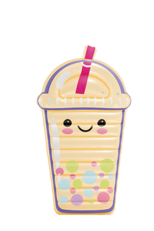 INTEX Boba Buddy Inflatable Float – Fun Bubble Tea Graphic Water Lounge for Social Media & Summer Parties