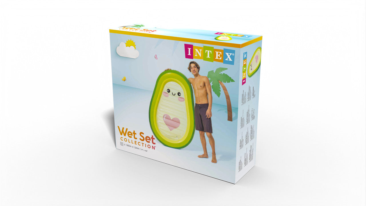 INTEX Avocado Buddy Inflatable Float – Realistic Fruit Shape Pool Lounge with Removable "Pit" Beach Ball - Image 6