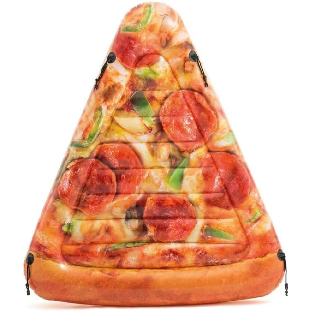 INTEX Giant Inflatable Pizza Slice Mat – Photorealistic Pizza Float with Bungee Connectors to Form a Whole Pie