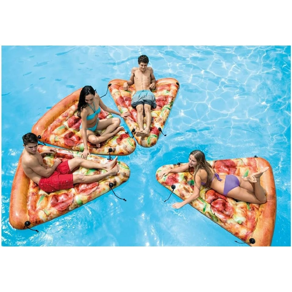 INTEX Giant Inflatable Pizza Slice Mat – Photorealistic Pizza Float with Bungee Connectors to Form a Whole Pie - Image 5