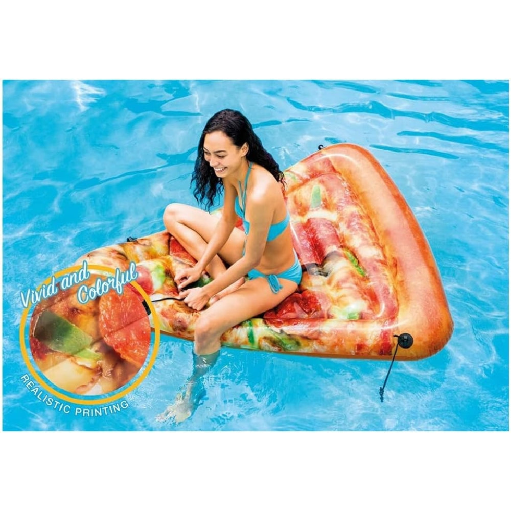 INTEX Giant Inflatable Pizza Slice Mat – Photorealistic Pizza Float with Bungee Connectors to Form a Whole Pie - Image 6
