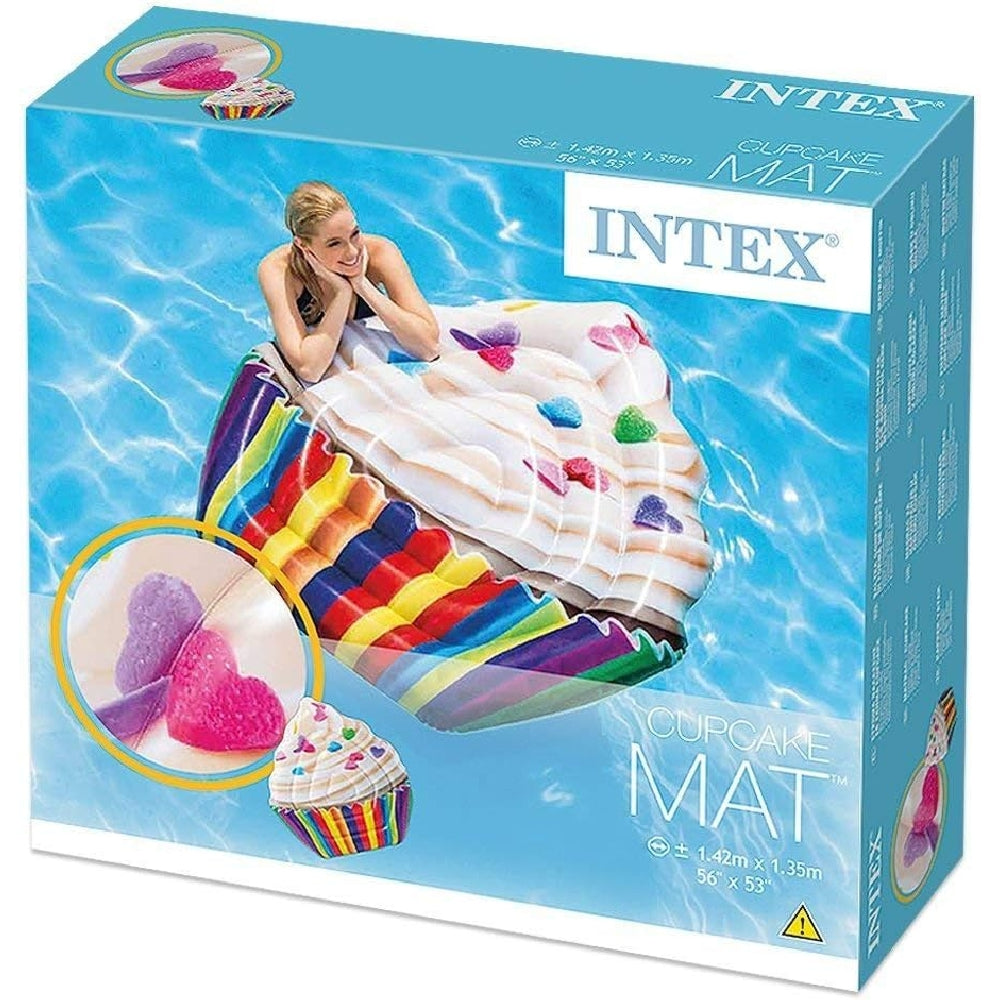 INTEX Realistic Cupcake Inflatable Mat – Sweet-Treat Themed Water Lounge with Detailed Frosting Print - Image 3
