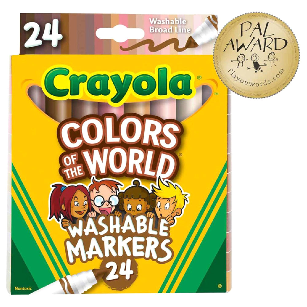 CRAYOLA LLC Crayola Colours of the World Washable Markers Unisex, 3+ Years, Pack of 24