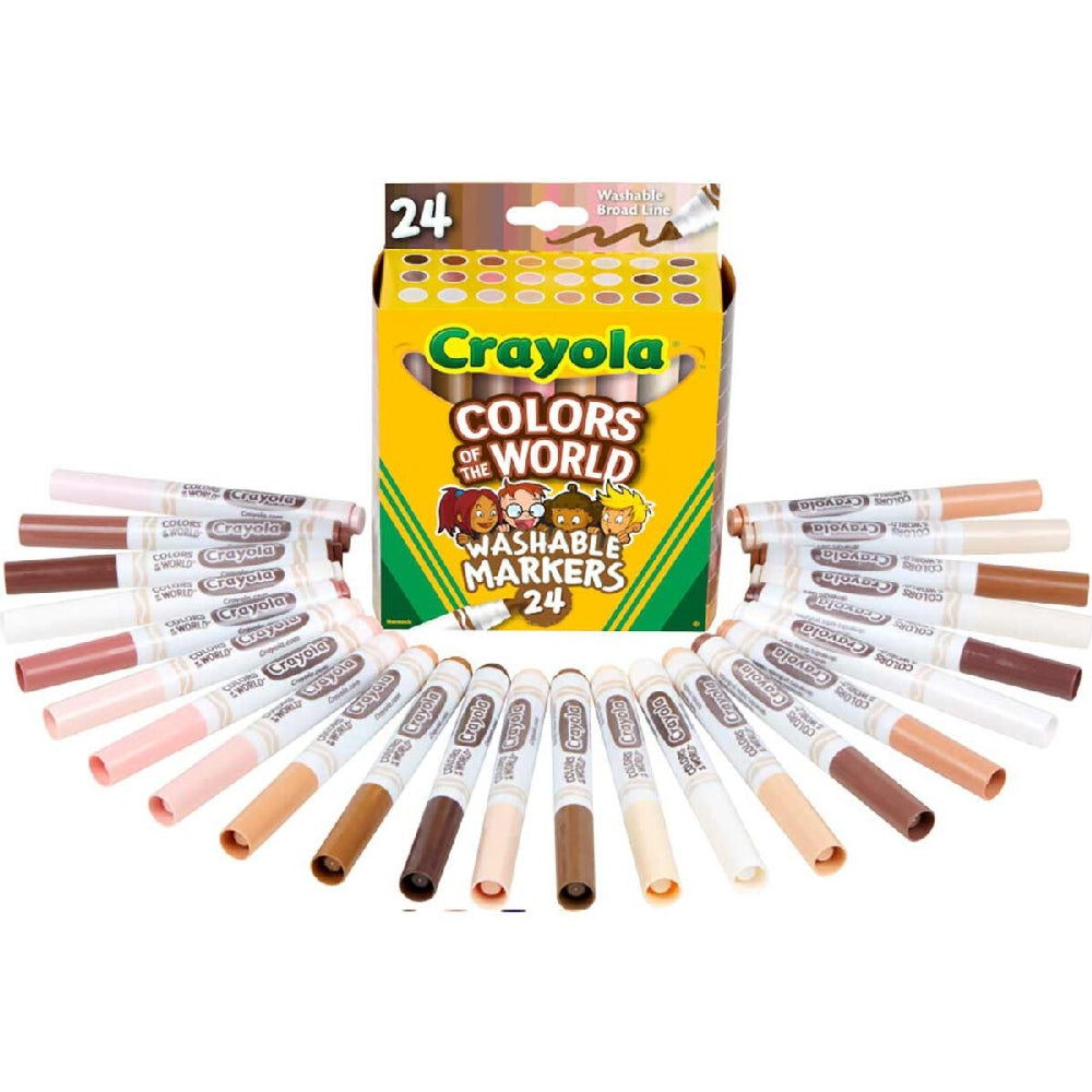 CRAYOLA LLC Crayola Colours of the World Washable Markers Unisex, 3+ Years, Pack of 24 - Image 2