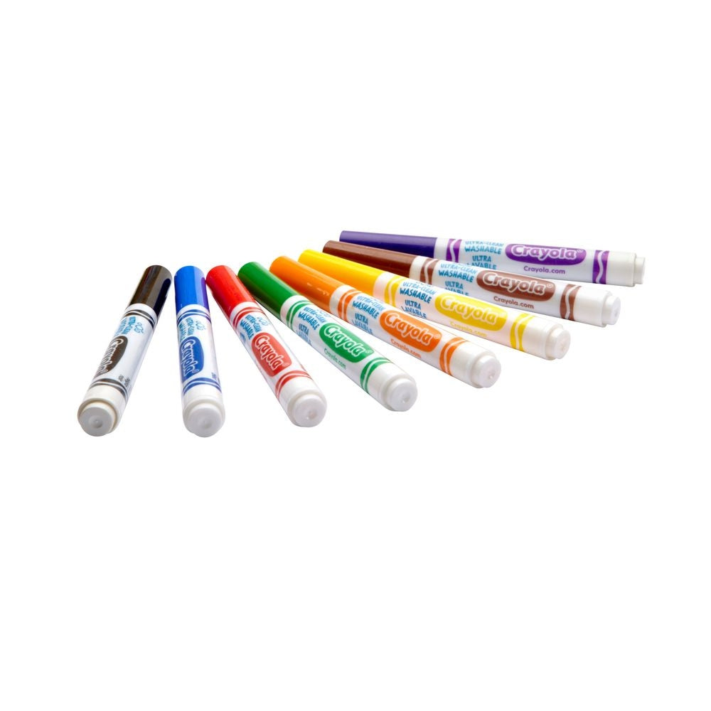CRAYOLA LLC Crayola Ultra-Clean Washable Broad Line Markers – 8 Count, Color Max Ink - Image 3